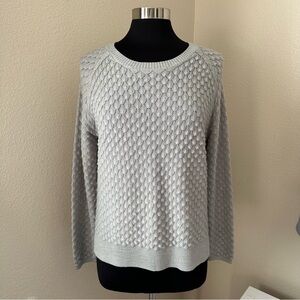 French Connection Scallop Texture Wool Blend Olive Green Sweater Size XS